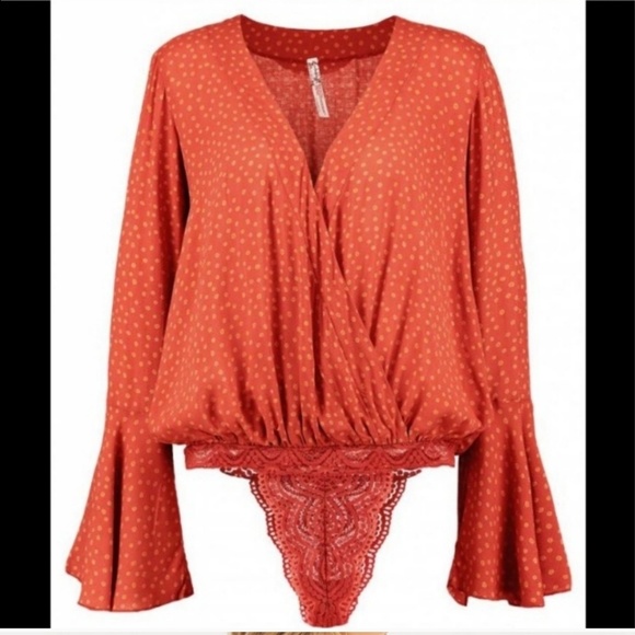 Free People Makin Waves Bodysuit Boho size xs - Picture 6 of 7